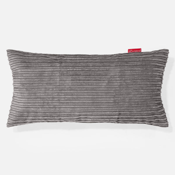 Coussin Géant 40 x 80cm - Côtelé Anthracite 01