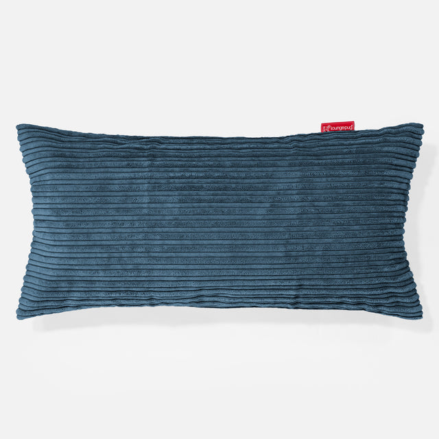Coussin Géant 40 x 80cm - Côtelé Bleu Marine 01