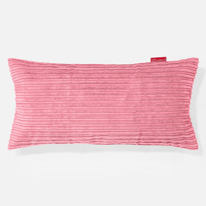 Housse de Coussin Rectangulaire Géant 40 x 70cm - Côtelé Corail