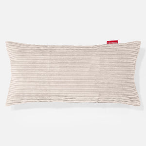Housse de Coussin Rectangulaire Géant 40 x 70cm - Côtelé Ivoire