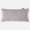 Housse de Coussin Géant 40 x 80cm - Côtelé Gris Argent 01