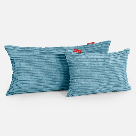 Coussin Géant 40 x 80cm - Côtelé Mer Égée 03
