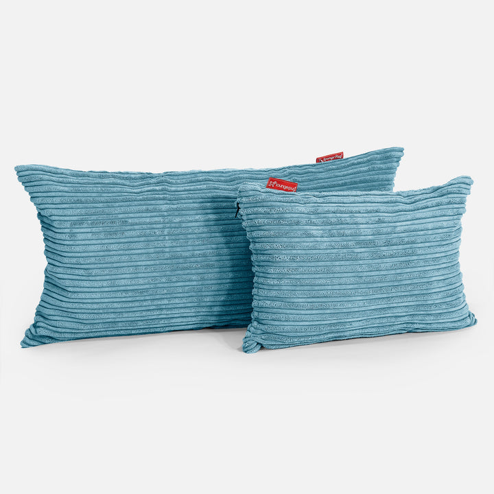 Coussin Géant 40 x 80cm - Côtelé Mer Égée 03