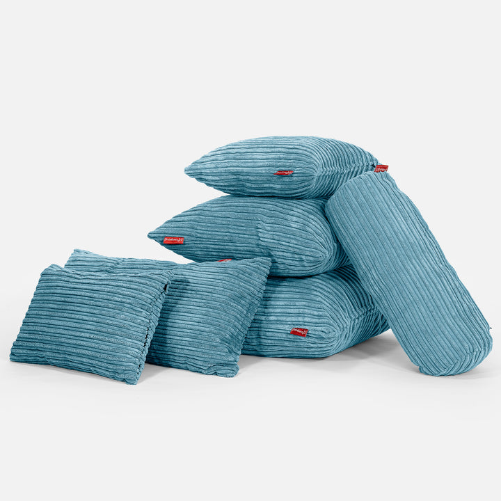 Coussin Géant 40 x 80cm - Côtelé Mer Égée 04