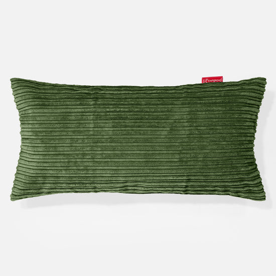 Housse de Coussin Géant 40 x 80cm - Côtelé Vert Forêt 01