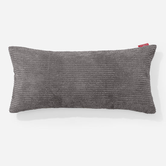 Coussin Géant 40 x 80cm - Pompon Anthracite 01
