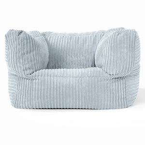 Albert Pouf Fauteuil Design - Côtelé Bébé Bleu