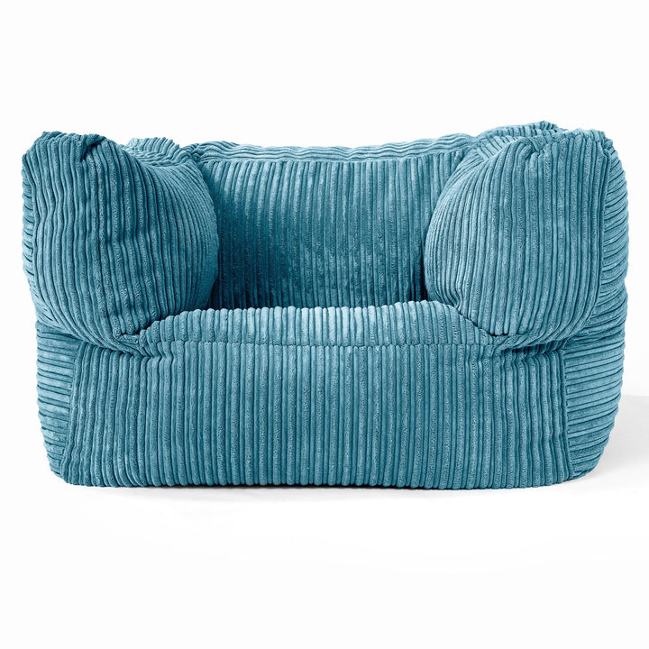 Albert Pouf Fauteuil Design - Côtelé Mer Égéé 01