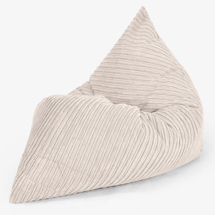 Gros Pouf Enfant 2-14 ans - Côtelé Crème 02