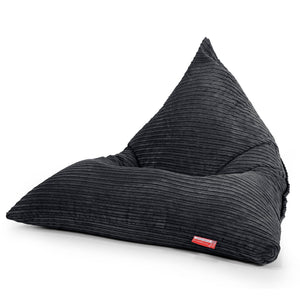Gros Pouf Poire - Côtelé Noir