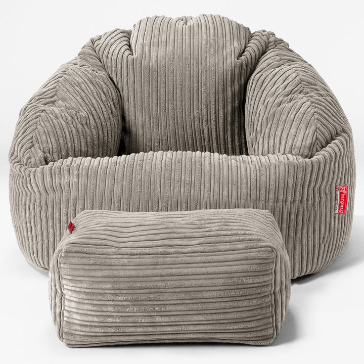 Pouf Chaise Bubble - Côtelé Vison 02