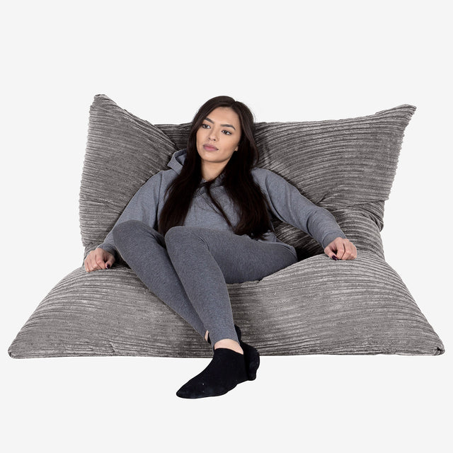 Pouf Géant XXL - Côtelé Anthracite 02