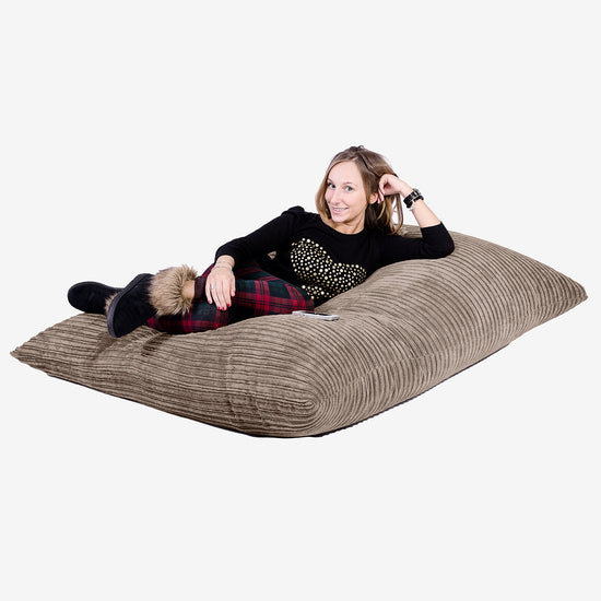 Pouf Géant XXL - Côtelé Moka 03