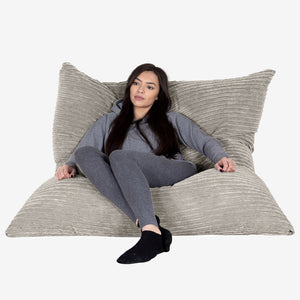 Pouf Géant XXL - Côtelé Vison
