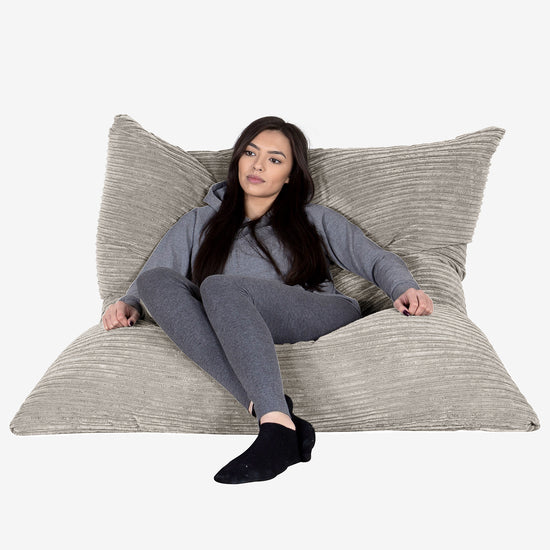 Pouf Géant XXL - Côtelé Vison 02