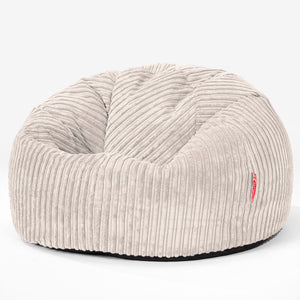 Pouf Poire Classique - Côtelé Ivoire