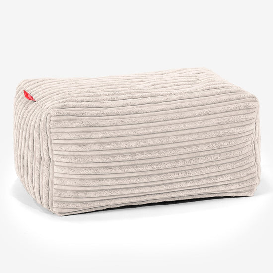 Pouf Repose Pied - Côtelé Crème 01