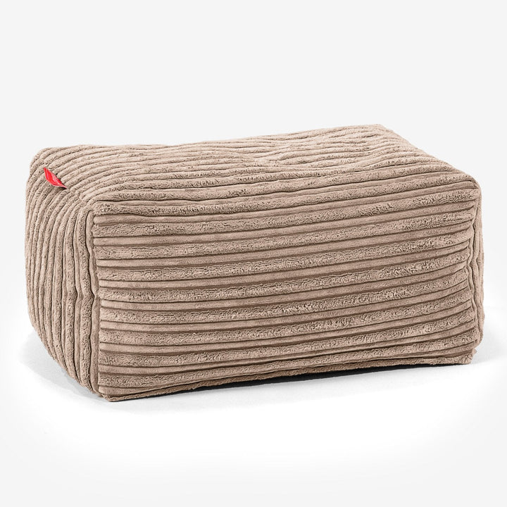 Pouf Repose Pied - Côtelé Sable 01