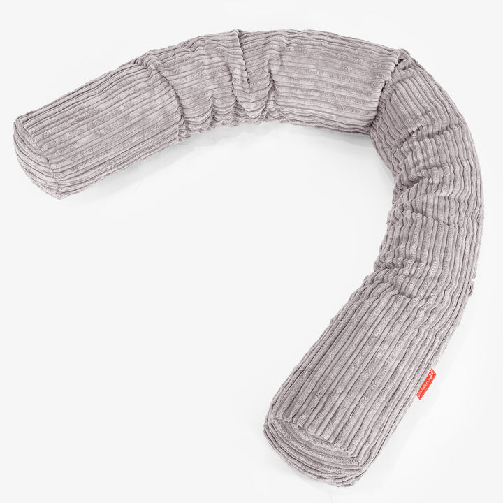 Traversin XXL - Côtelé Gris Argent 01