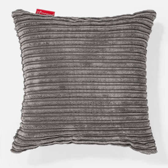 Coussin 47 x 47cm - Côtelé Anthracite 01