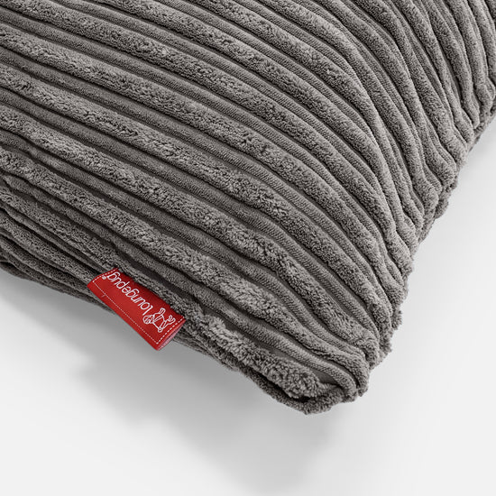 Coussin 47 x 47cm - Côtelé Anthracite 03