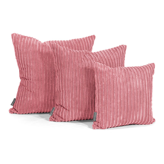 Coussin 47 x 47cm - Côtelé Corail 02