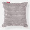 Housse de Coussin 47 x 47cm - Côtelé Gris Argent 01