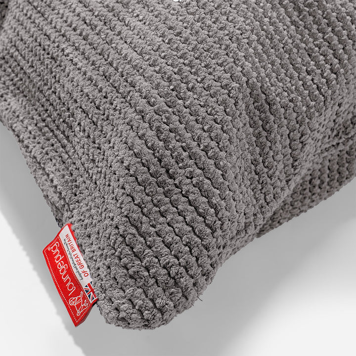 Coussin 47 x 47cm - Pompon Anthracite 03