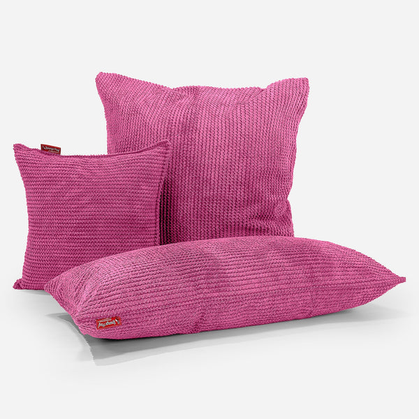 Housse de Coussin 47 x 47cm - Pompon Rose Fabric Close-up Image