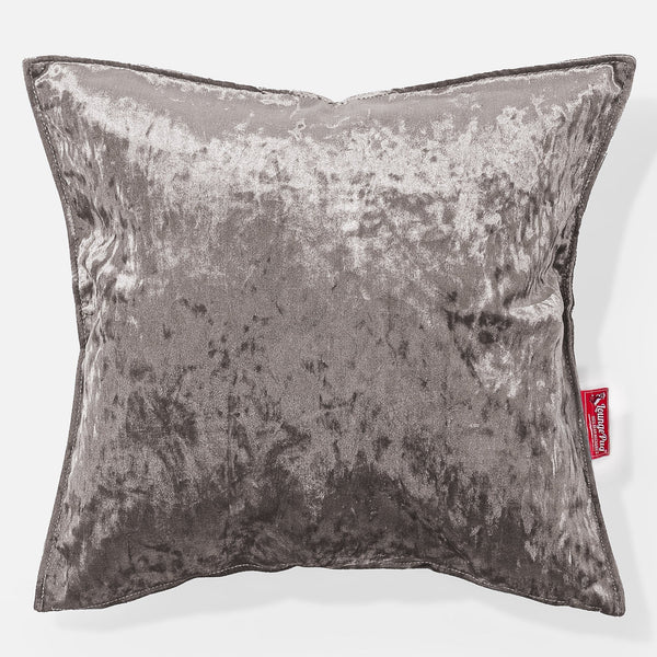 Grand Coussin 70 x 70cm - Vintage Velours Argent 01