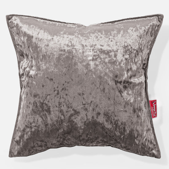 Coussin 47 x 47cm - Vintage Velours Argent 01