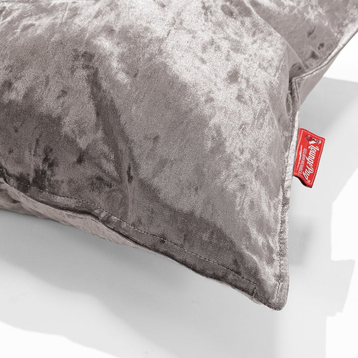 Grand Coussin 70 x 70cm - Vintage Velours Argent 02