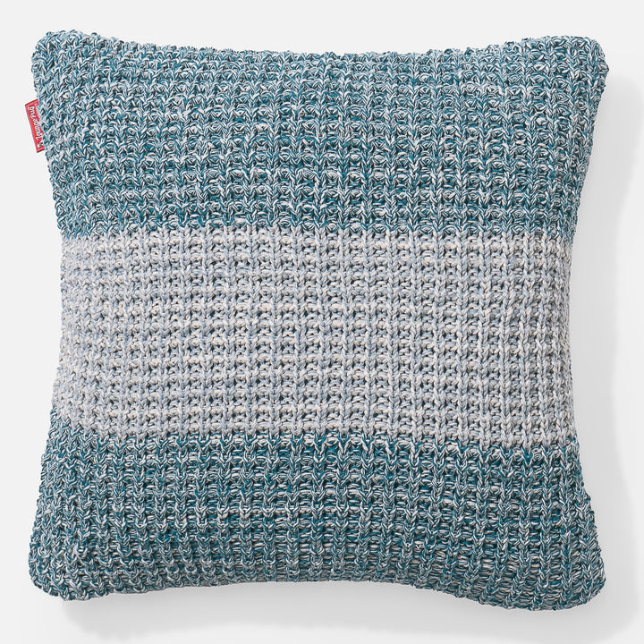 Coussin 47 x 47cm - 100% Coton Chester Bleu 01