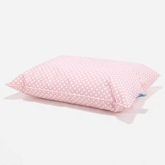 Coussin Pouf Enfant - Imprimé Rose à Pois 03