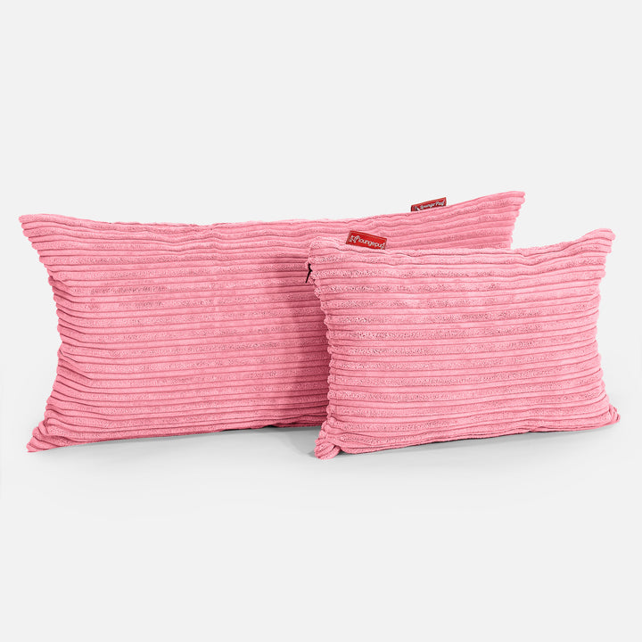 Coussin Rectangulaire 35 x 50cm - Côtelé Corail 03
