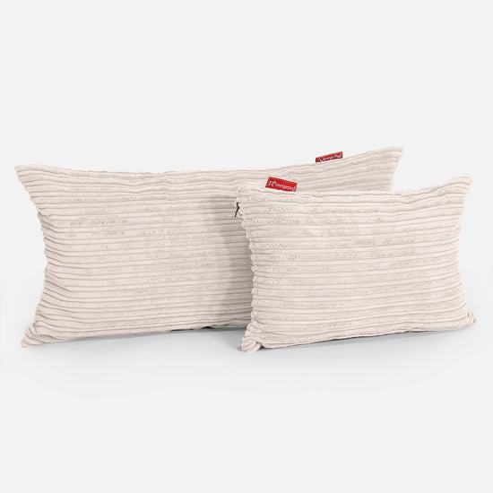 Coussin Rectangulaire 35 x 50cm - Côtelé Crème 03