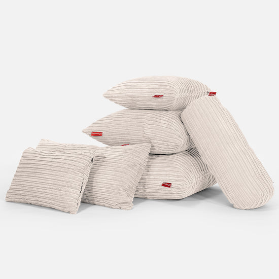 Coussin Rectangulaire 35 x 50cm - Côtelé Crème 04