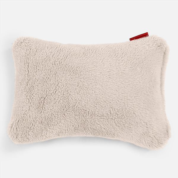 Coussin Rectangulaire 35 x 50cm - Fausse Fourrure Nounours Crème 01