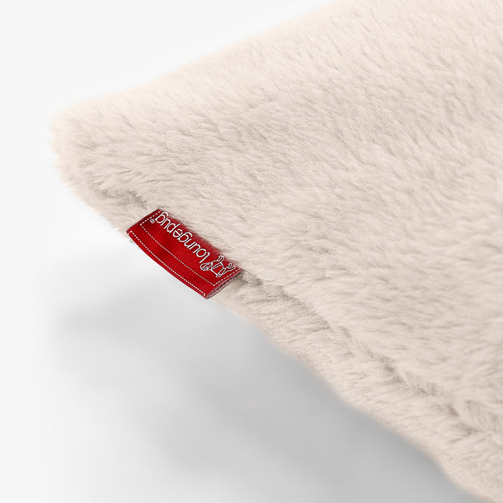 Coussin Rectangulaire 35 x 50cm - Fausse Fourrure Nounours Crème 02