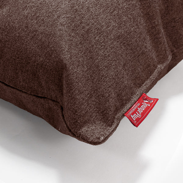 Housse de Coussin Rectangulaire 35 x 50cm - Interalli Laine Marron Fabric Close-up Image