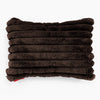 Housse de Coussin Rectangulaire 35 x 50cm - Velours Côtelé Ultra Pelucheux Marron Meuse 01