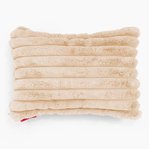 Housse de Coussin Rectangulaire 35 x 50cm - Velours Côtelé Ultra Pelucheux Pêche