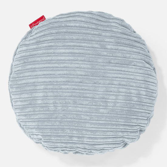Coussin Rond 50cm - Côtelé Bébé Bleu 01