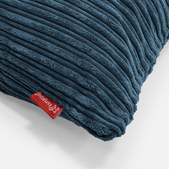 Coussin Rond 50cm - Côtelé Bleu Marine 02