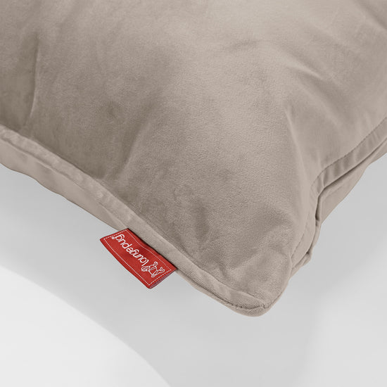 Coussin Rond 50cm - Velours Vison 02