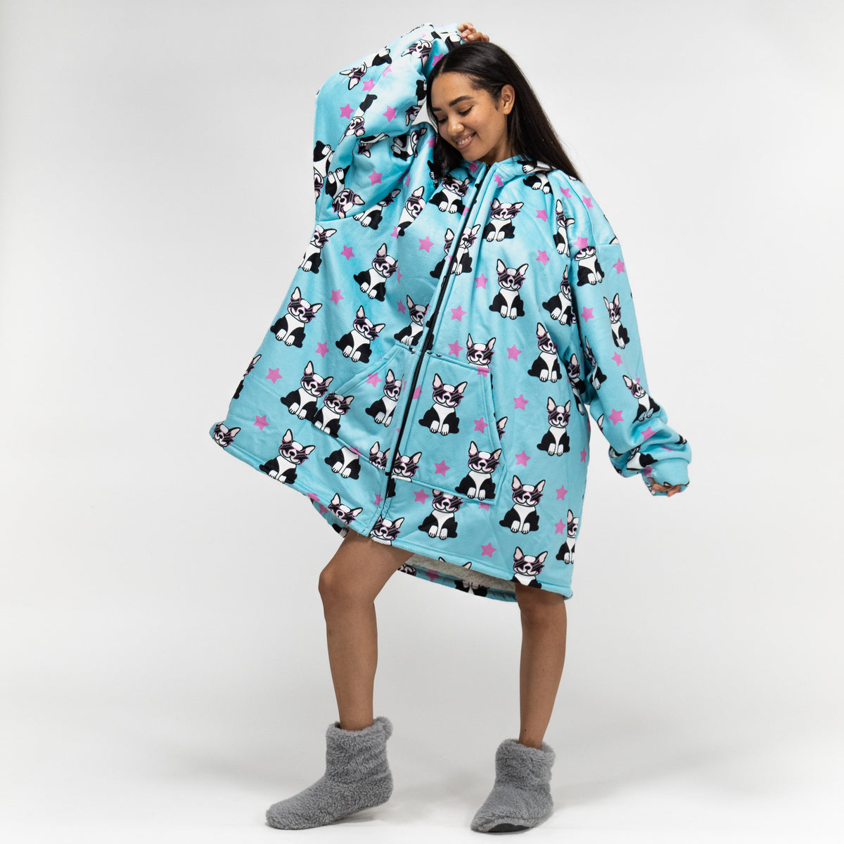 Robe sweat en molleton print Stitch Disney pour fille