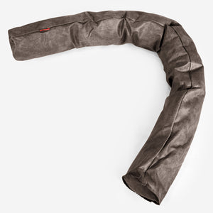 Traversin XXL - Cuir Vintage Gris Ardoise