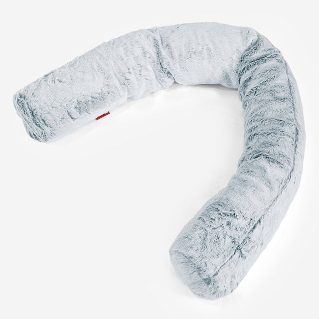 Traversin XXL - Fausse Fourrure Lapin Bleu Pastel 01