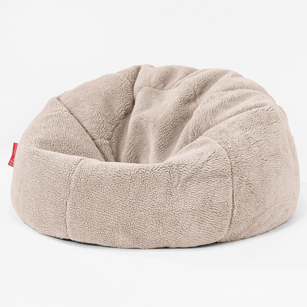 Pouf Poire Classique - Fausse Fourrure Nounours Vison 01
