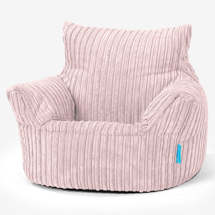 Fauteuil Pouf Bambin 1-3 ans - Côtelé Rose 01